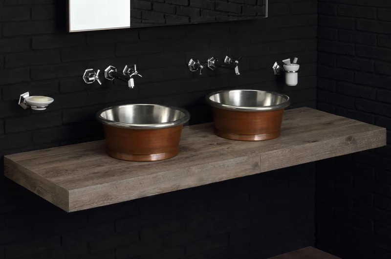 Lavabo Cobre Redondo Circle Vintage | Balneo Toscia Italia