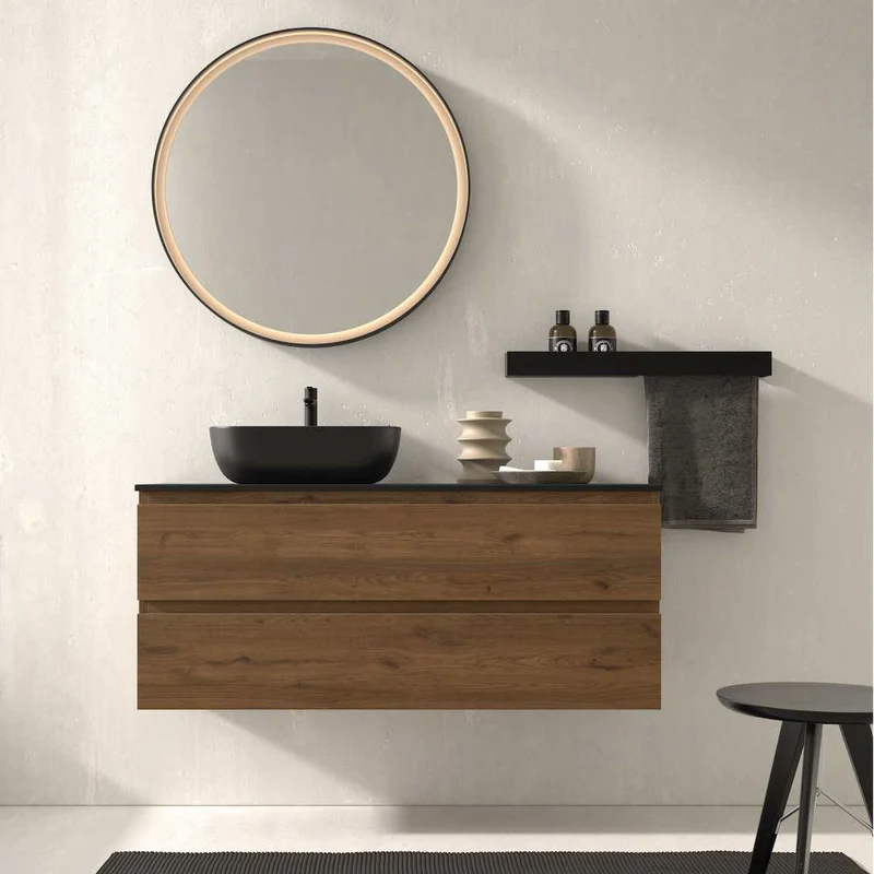 Mueble Portalavabo Suspendido Leo - 2 Cajones Iguales - Fabricación Española | Maderó Atelier