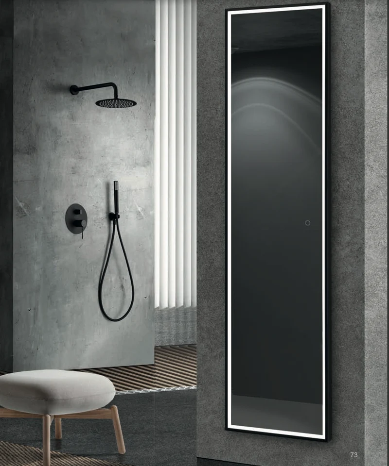 Espejo Baño Rectangular LED Luz Frontal New York - Ledimex | 3 Acabados Marco