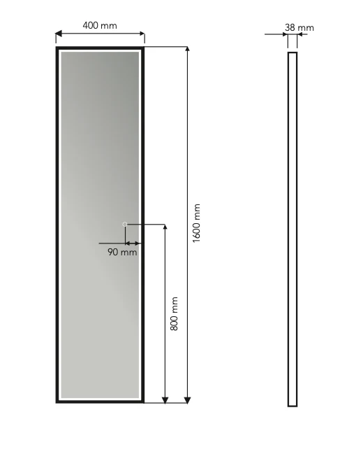 Espejo Baño Rectangular LED Luz Frontal New York - Ledimex | 3 Acabados Marco