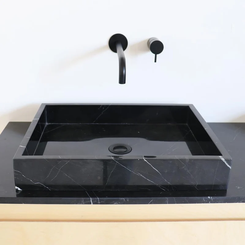 Mobiliario de baño - Lavabo Black Marble George - Abedul - (150 cm) - ANN