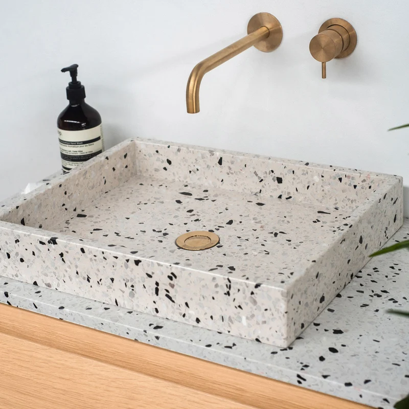 Mobiliario de baño - Terrazo - Lavabo George - Roble - (80 cm) - ANN