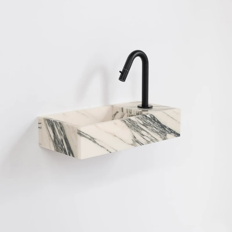 Lavabo de mármol Porto - Mármol azul / blanco