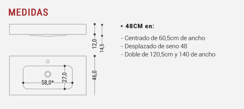 Encimera con Faldón y Lavabo Integrado Compaclemos - Fabricación Española | Maderó Atelier