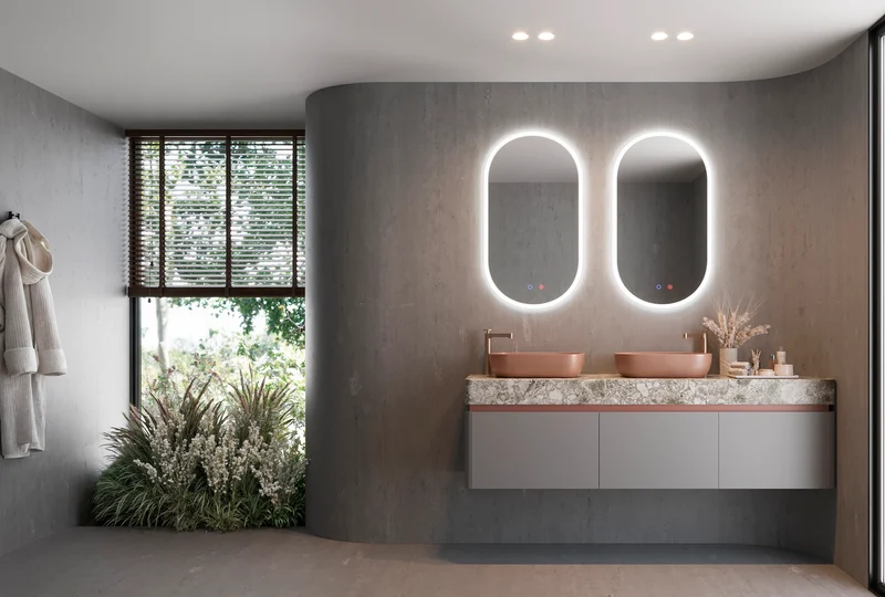 Espejo Baño Elíptico LED Marco Iluminado Canadá - Ledimex | Luz Fría 6.500K