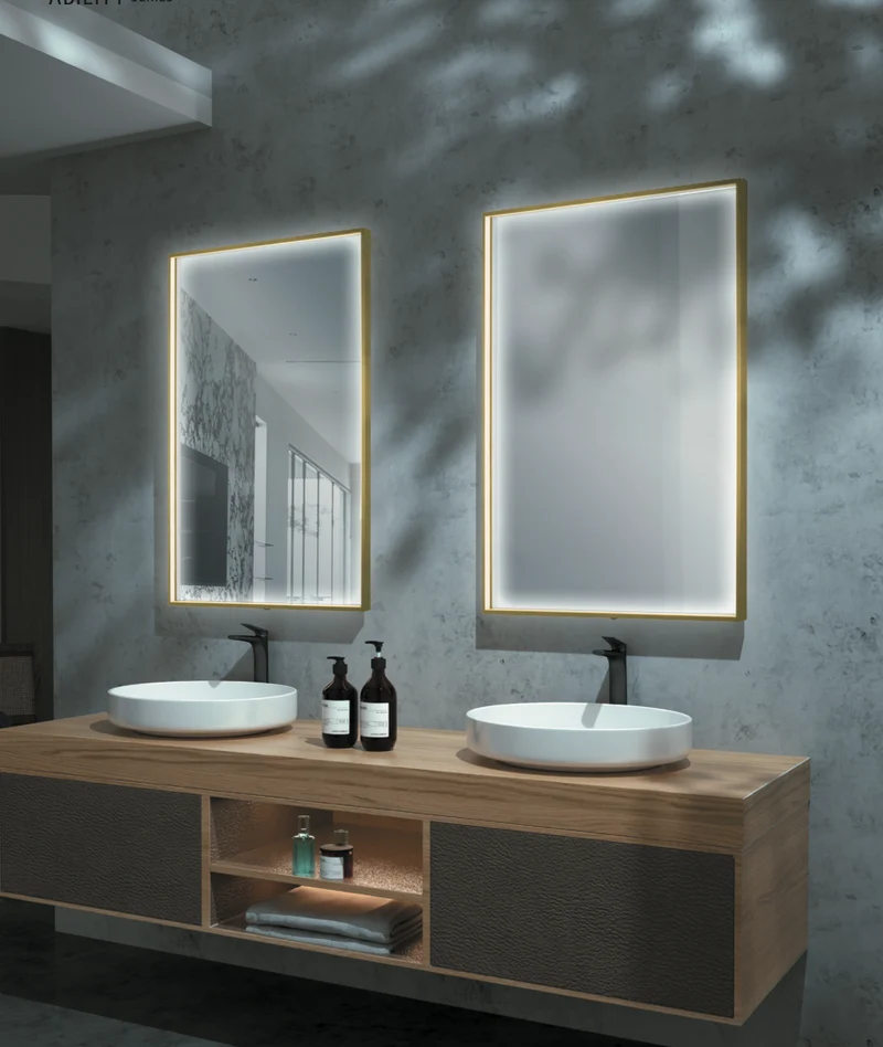 Espejo Baño Cuadrado LED Luz Perimetral Ability - Ledimex | 3-LED y Antivaho