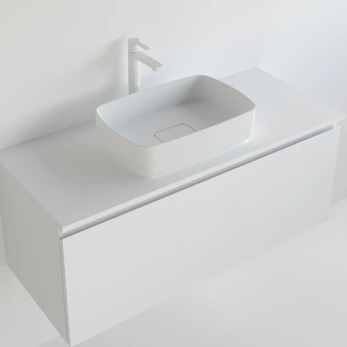Lavabo Sobreencimera Tea - Mineralsolid® Blanco Mate - Maderó Atelier