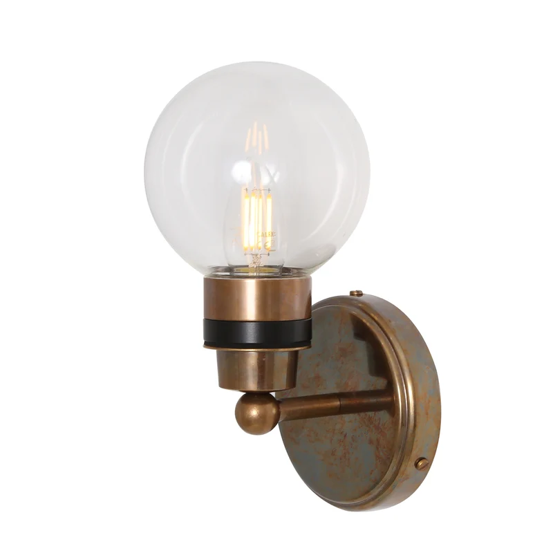 Aplique Baño Shannon IP65 | Globo de Vidrio Vintage | Mullan Lighting