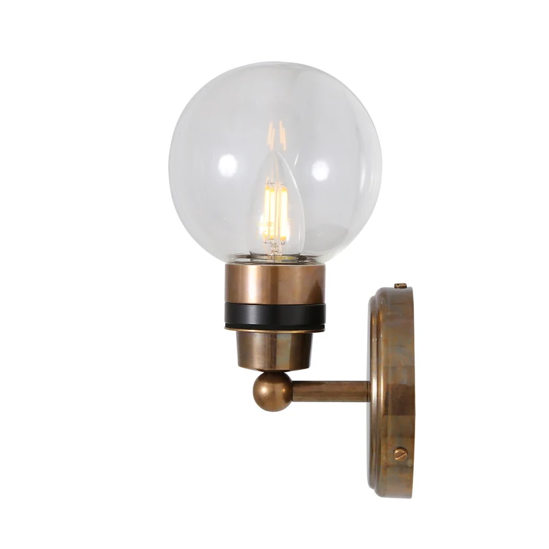 Aplique Baño Shannon IP65 | Globo de Vidrio Vintage | Mullan Lighting