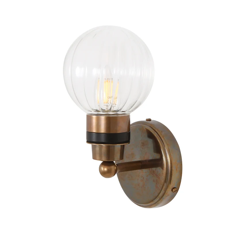 Aplique Baño Shannon IP65 | Globo de Vidrio Vintage | Mullan Lighting