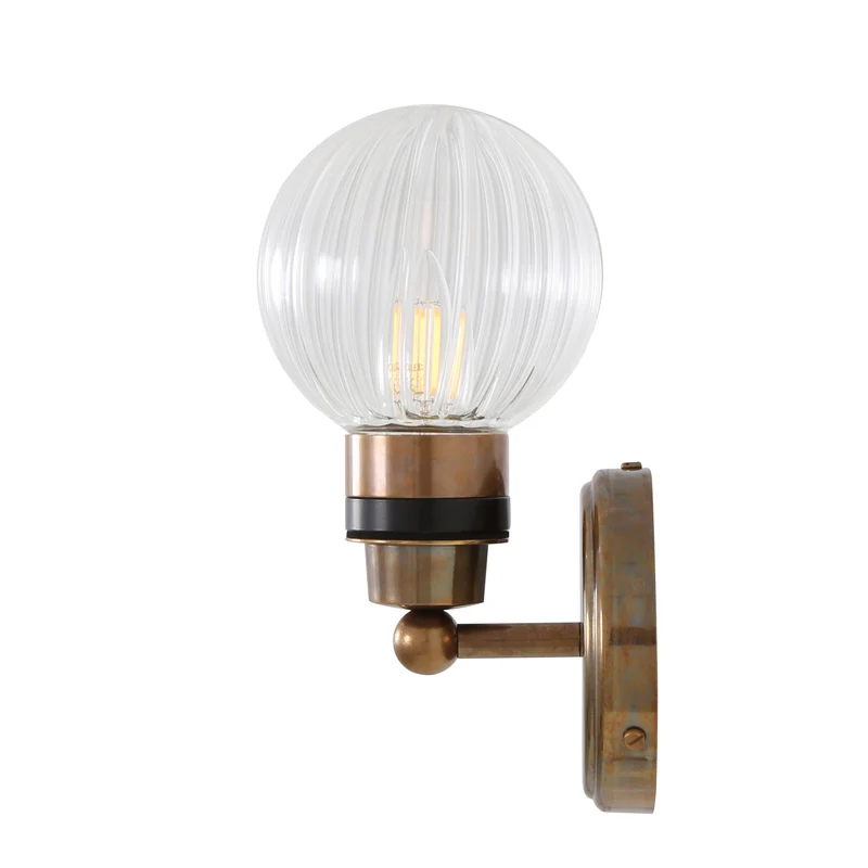 Aplique Baño Shannon IP65 | Globo de Vidrio Vintage | Mullan Lighting