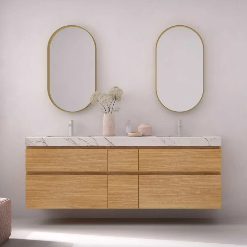Espejo Caja Oval 50x90cm Marco Lacado - Maderó Atelier Estilo Moderno