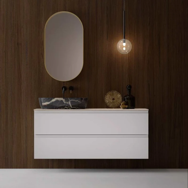 Espejo Caja Oval 50x90cm Marco Lacado - Maderó Atelier Estilo Moderno