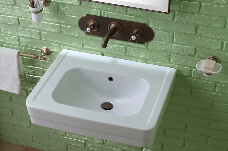 Grifería Lavabo Empotrada en Placa RL1016M Vintage 3 Orificios | Balneo Toscia