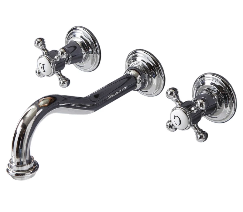 Grifería Lavabo Empotrada RL1011 Vintage 3 Orificios | Latón Balneo Toscia