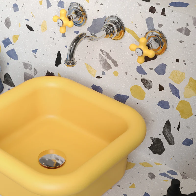 Grifería Lavabo Empotrada RL1011 Vintage 3 Orificios | Latón Balneo Toscia