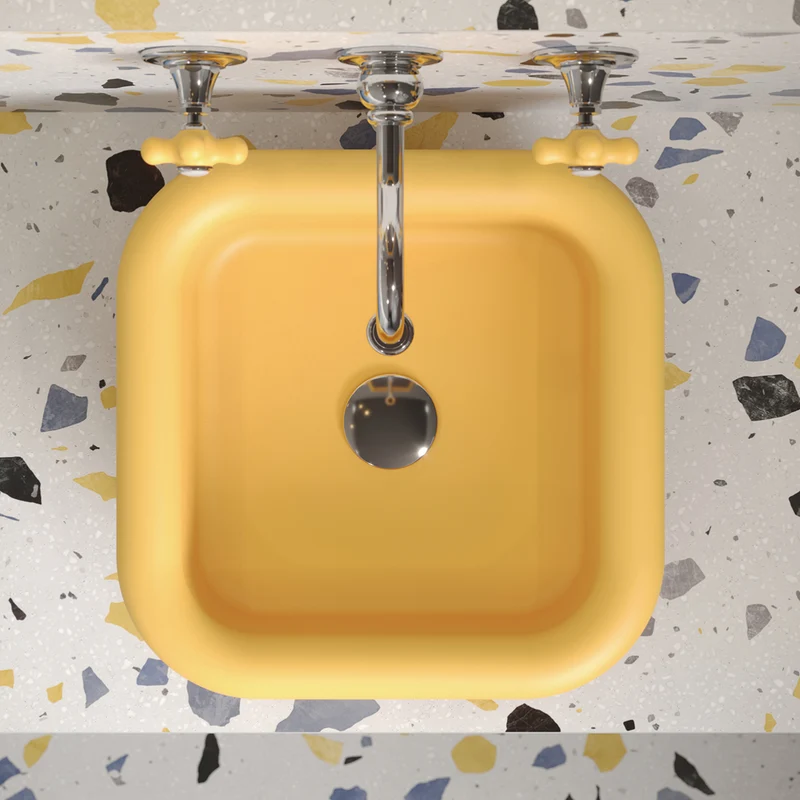 Grifería Lavabo Empotrada RL1011 Vintage 3 Orificios | Latón Balneo Toscia