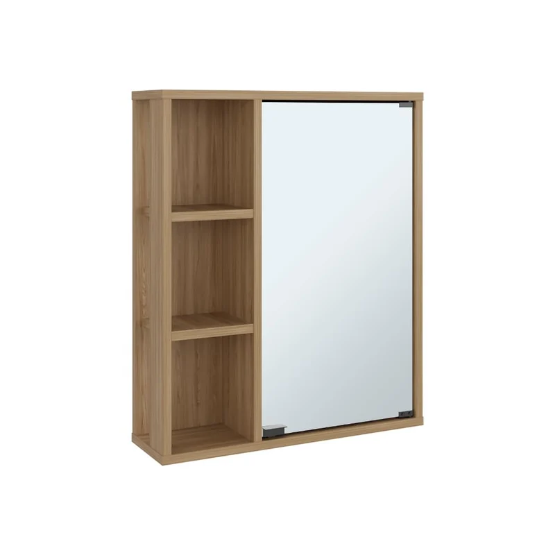Gabinete de Baño Berkel, Fresno Europeo, con Especio para Guardar Objetos de Aseo Personal