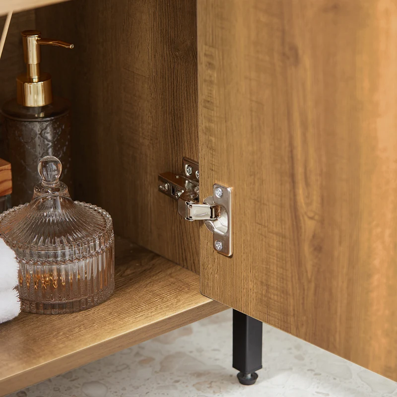SoBuy BZR63-PF Mueble para debajo del Lavabo 1 Estante y 2 Puertas Vintage