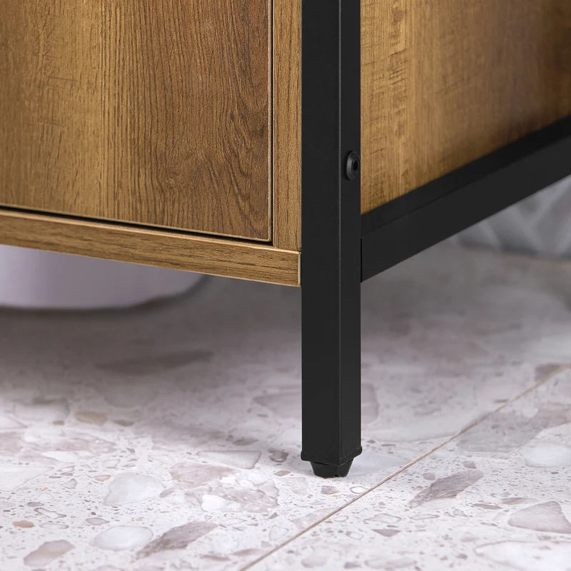 SoBuy BZR63-II-PF Armario para debajo del Lavabo 1 Estante y 2 Puertas
