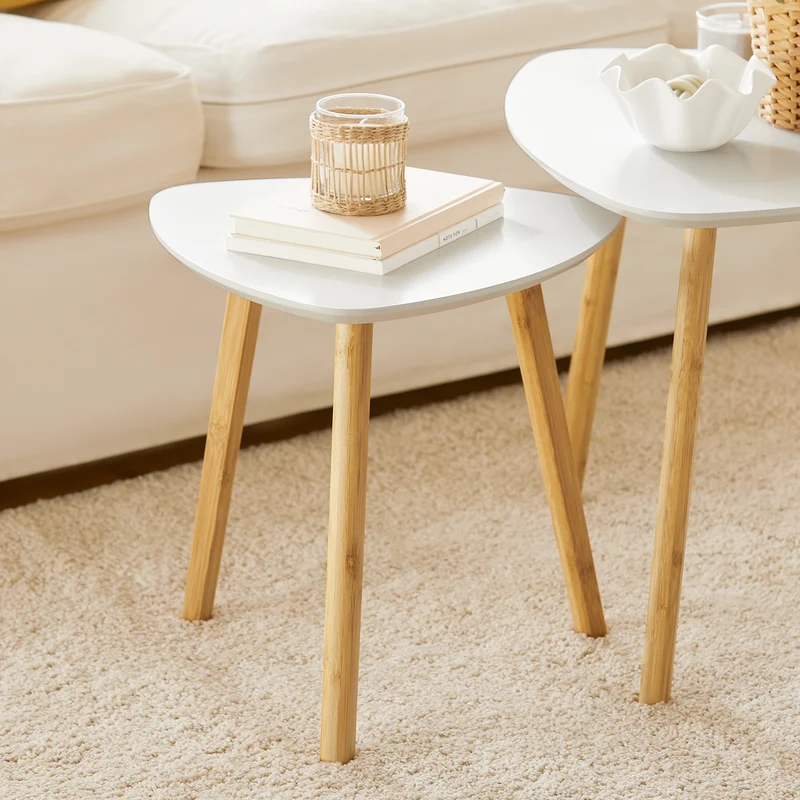 SoBuy FBT74-W Set de Mesitas de café x 2 Blanco
