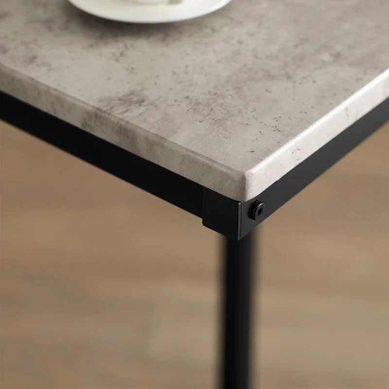 SoBuy FBT44-HG Mesa Auxiliar para Sofá Gris
