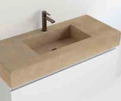 Encimera Mármol con Faldón y Lavabo Integrado Itaca - Maderó Atelier Estilo Moderno