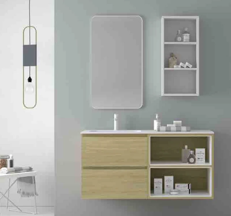 Conjunto de Baño Cotton 11 - Mueble 120cm + Lavabo + Espejo | Maderó Atelier