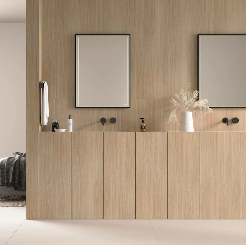 Mueble Portalavabo a Suelo 4 Puertas Obi Doble Salvadesagüe - Maderó Atelier Estilo Moderno
