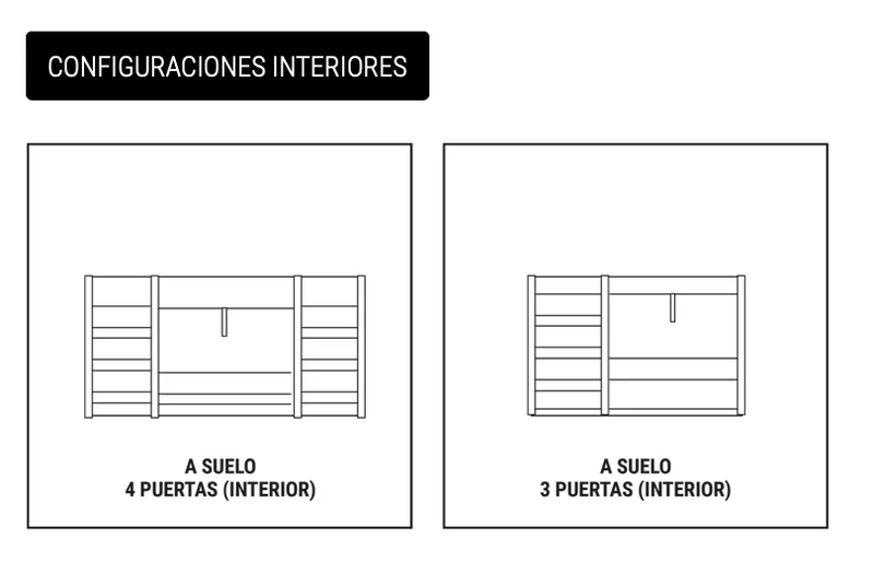 Mueble Portalavabo a Suelo 4 Puertas Obi Salvadesagüe Central - Maderó Atelier Estilo Moderno