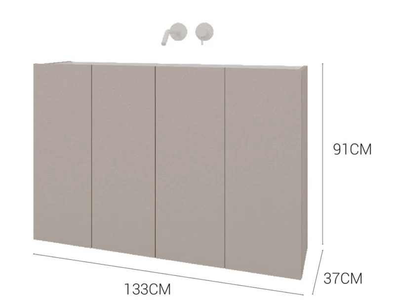 Mueble Portalavabo a Suelo 4 Puertas Obi Salvadesagüe Central - Maderó Atelier Estilo Moderno