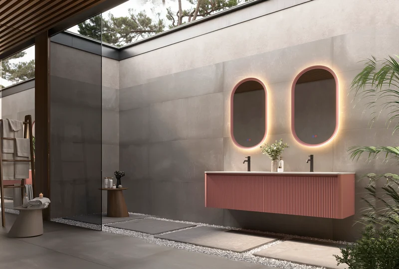 Espejo Baño Elíptico LED Retroiluminado Milano - Ledimex | Luz Perimetral y Antivaho