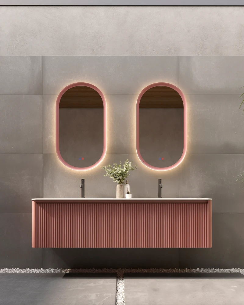 Espejo Baño Elíptico LED Retroiluminado Milano - Ledimex | Luz Perimetral y Antivaho