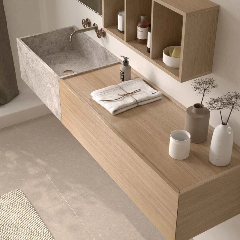 Lavabo Halter Sin Meseta - Suspendido Minimalista - Maderó Atelier