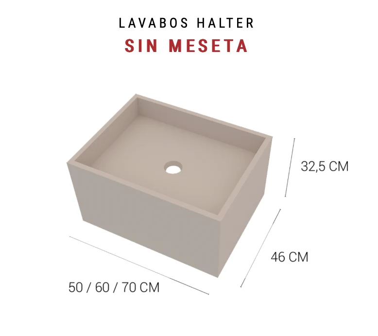 Lavabo Halter Sin Meseta - Suspendido Minimalista - Maderó Atelier