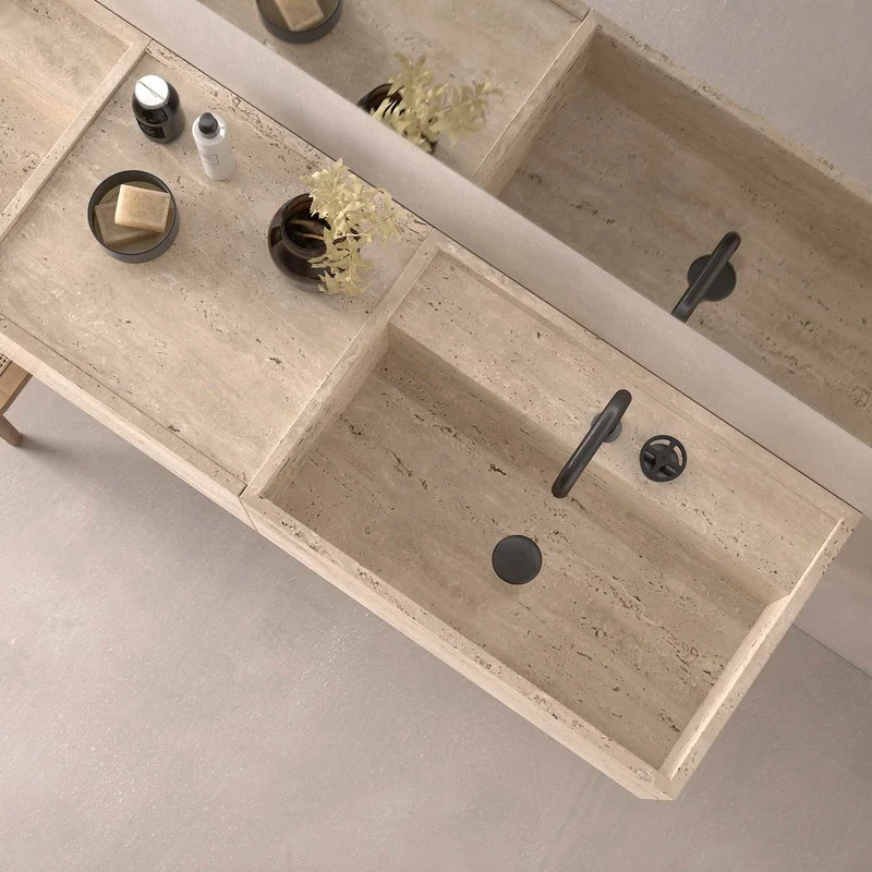 Lavabo Halter Meseta Trasera - Suspendido Modular - Maderó Atelier