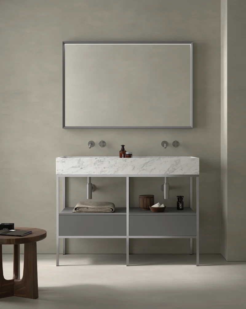 Mueble Tribeca 120cm Doble Cajón Inferior - Estilo Industrial - Maderó Atelier