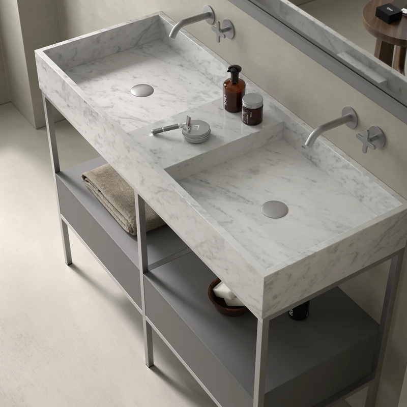 Mueble Tribeca 120cm Doble Cajón Inferior - Estilo Industrial - Maderó Atelier