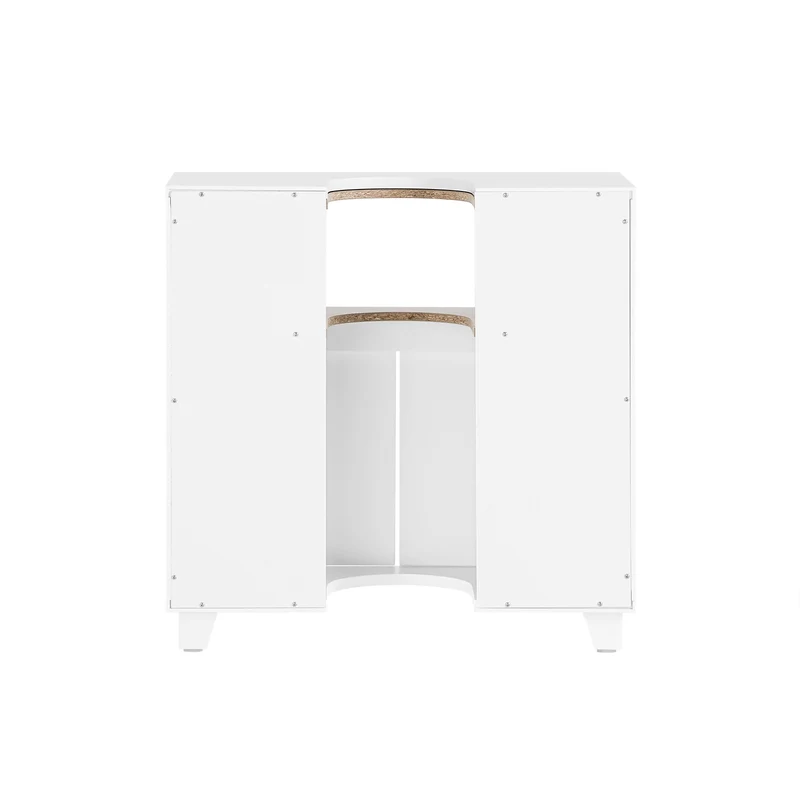 SoBuy BZR148-W Mueble para Debajo del Lavabo con 2 Puertas y 1 Estante