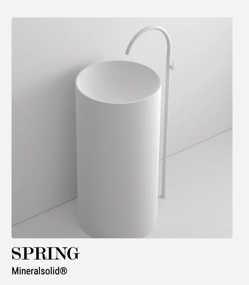 Lavabo con Pedestal Spring - Mineralsolid® - Maderó Atelier
