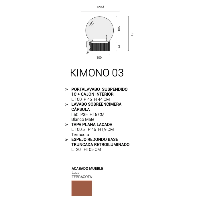 Conjunto de Baño Kimono 03 Completo - Maderó Atelier