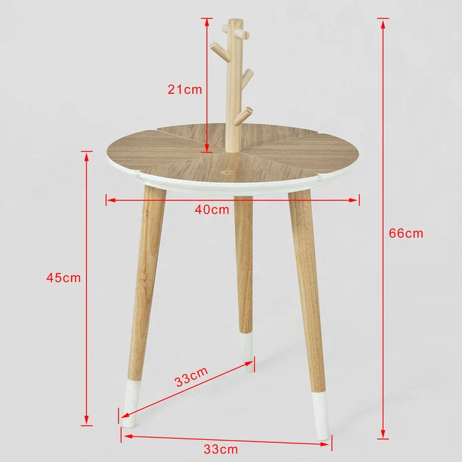 SoBuy FBT38-WN Mesa de Centro con soporte para tazas