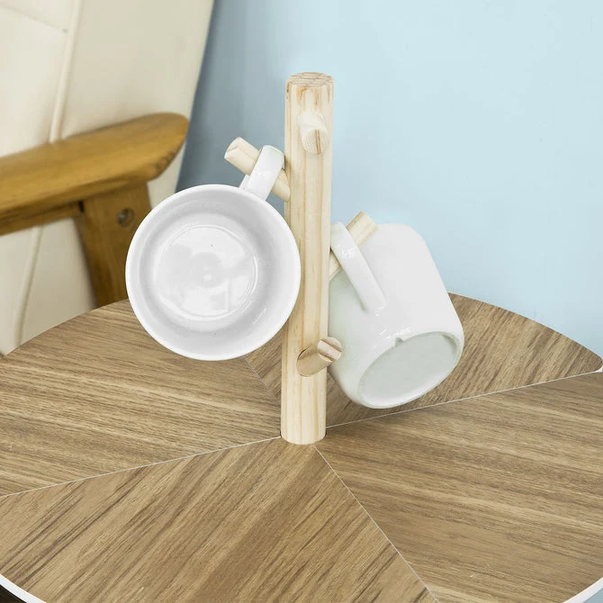SoBuy FBT38-WN Mesa de Centro con soporte para tazas