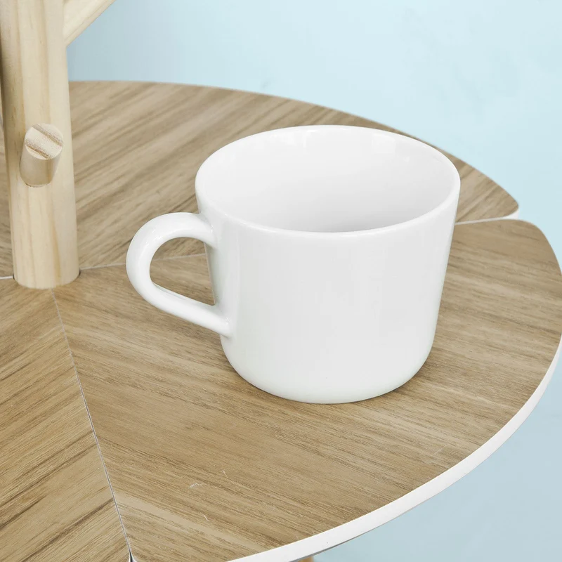SoBuy FBT38-WN Mesa de Centro con soporte para tazas