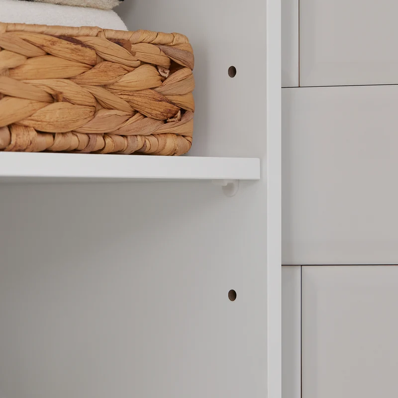 SoBuy BZR43-W Armario Baño Alta con 5 Estantes Blanco
