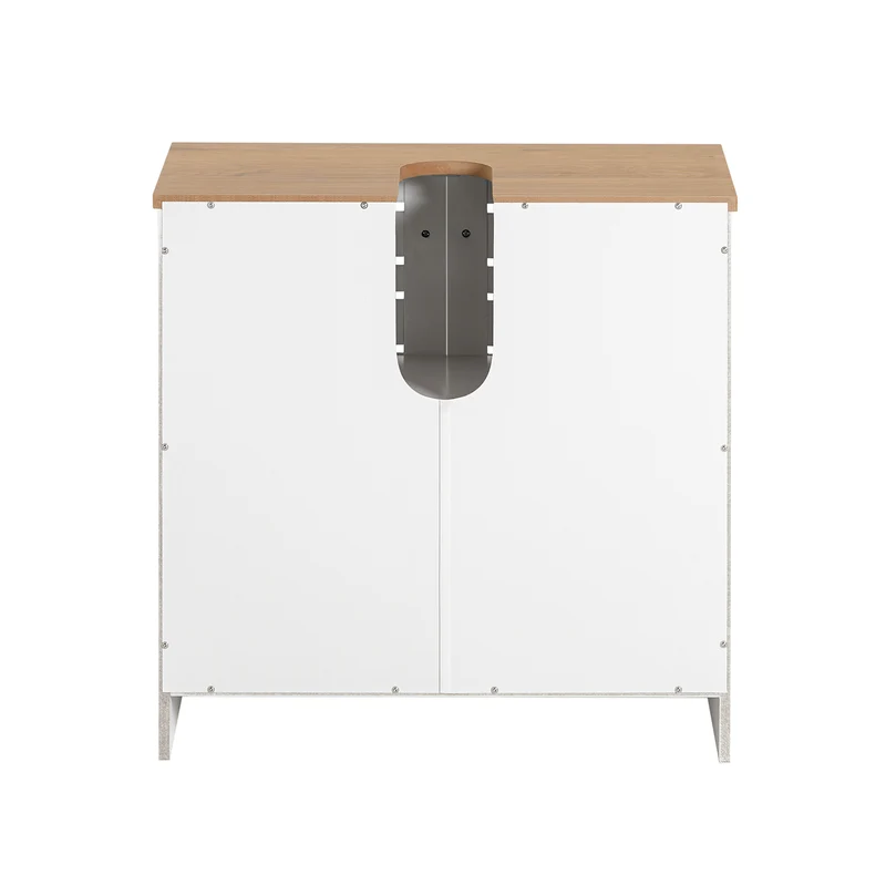 SoBuy BZR40-W Armario Lavabo con 2 Estantes y 2 Puertas