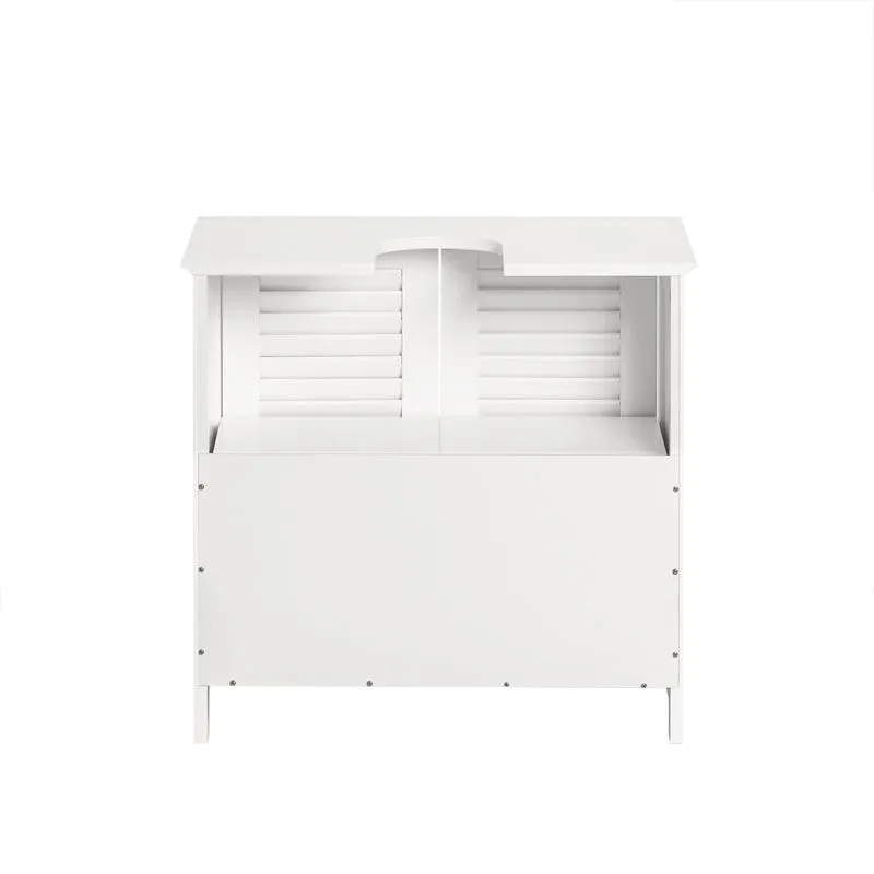 SoBuy FRG237-W Armario de Baño 2 puertas y 2 estantes Blanco