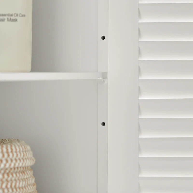 SoBuy FRG237-W Armario de Baño 2 puertas y 2 estantes Blanco