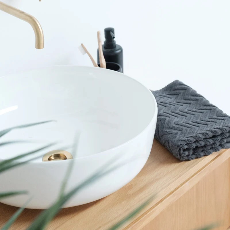 Mueble de baño de madera de roble 80 cm - Fien - Lavabos Alexis II