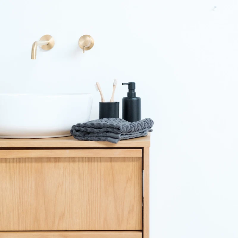 Mueble de baño de madera de roble 80 cm - Fien - Lavabos Alexis II
